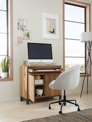 Dark Natural Bronx Oak Effect Sideboard Desk - Image 1 of 10