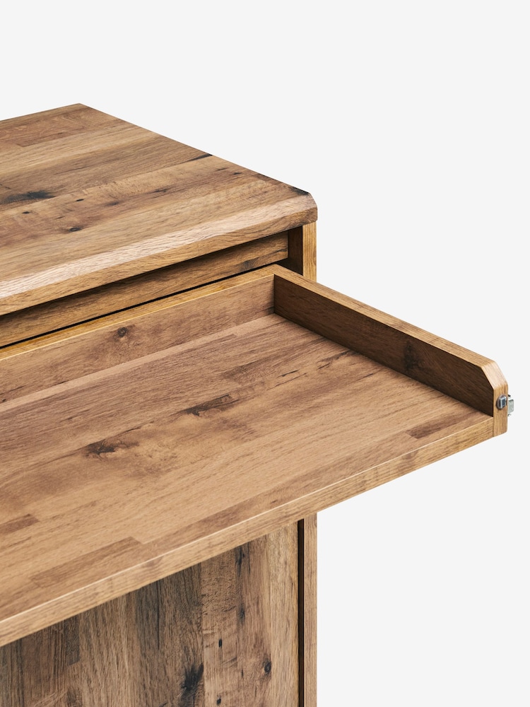 Dark Natural Bronx Oak Effect Sideboard Desk - Image 10 of 10