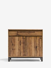 Dark Natural Bronx Oak Effect Sideboard Desk - Image 5 of 10