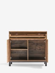 Dark Natural Bronx Oak Effect Sideboard Desk - Image 6 of 10