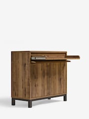 Dark Natural Bronx Oak Effect Sideboard Desk - Image 8 of 10