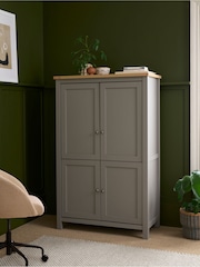 Dove Grey Malvern Oak Effect Small Hideaway Desk - Image 1 of 9
