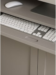 Dove Grey Malvern Oak Effect Small Hideaway Desk - Image 5 of 9