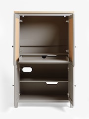 Dove Grey Malvern Oak Effect Small Hideaway Desk - Image 7 of 9