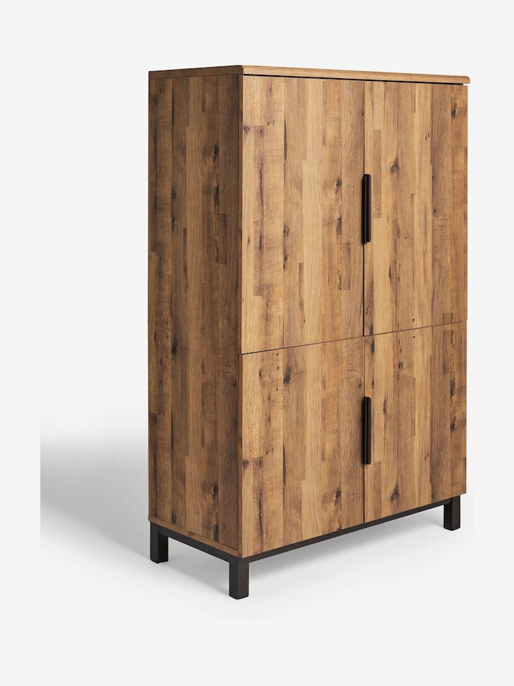 Dark Natural Bronx Oak Effect Compact Hideaway Desk - Image 6 of 6