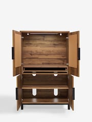 Dark Natural Bronx Oak Effect Hideaway Desk - Image 8 of 9