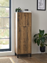 Dark Natural Bronx Oak Effect Shoe Storage Cabinet - Image 1 of 7