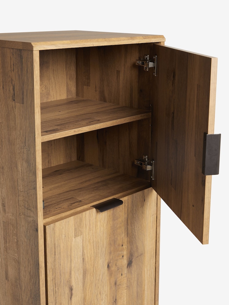 Dark Natural Bronx Oak Effect Shoe Storage Cabinet - Image 7 of 7