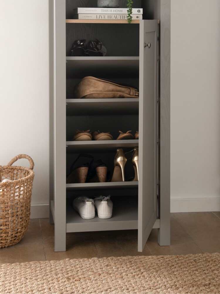 Dove Grey Malvern Dove Malvern Dove Slim Shoe Storage Cabinet - Image 2 of 7