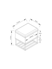 Dark Natural Bronx Oak Effect Hall Storage Stool - Image 3 of 5