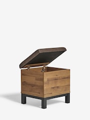 Dark Natural Bronx Oak Effect Hall Storage Stool - Image 4 of 5