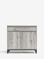 Grey Bronx Oak Effect Sideboard Desk - Image 5 of 11