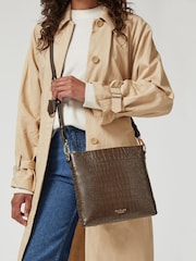 Radley London Medium Pockets 2.0 Faux Croc Effect Zip-Top Cross-Body Bag - Image 1 of 5