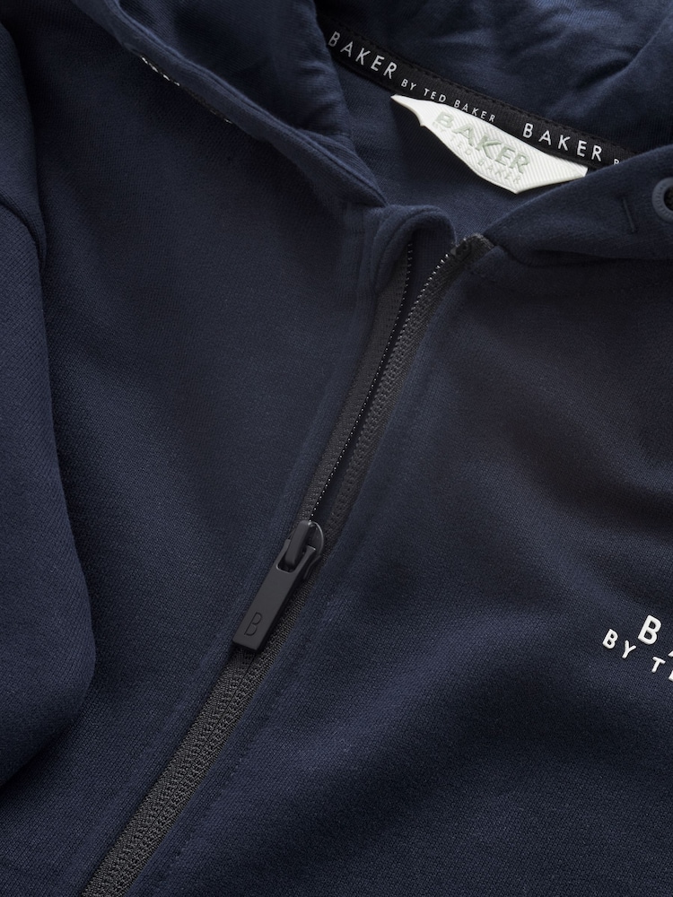 Bleumarin - Set de pantaloni de jogging și hanorac din bumbac, cu fermoar până la 100% Baker by Ted Baker - Image 11 of 14