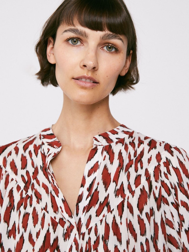 Cortefiel Red Animal Print Shirt - Image 3 of 3