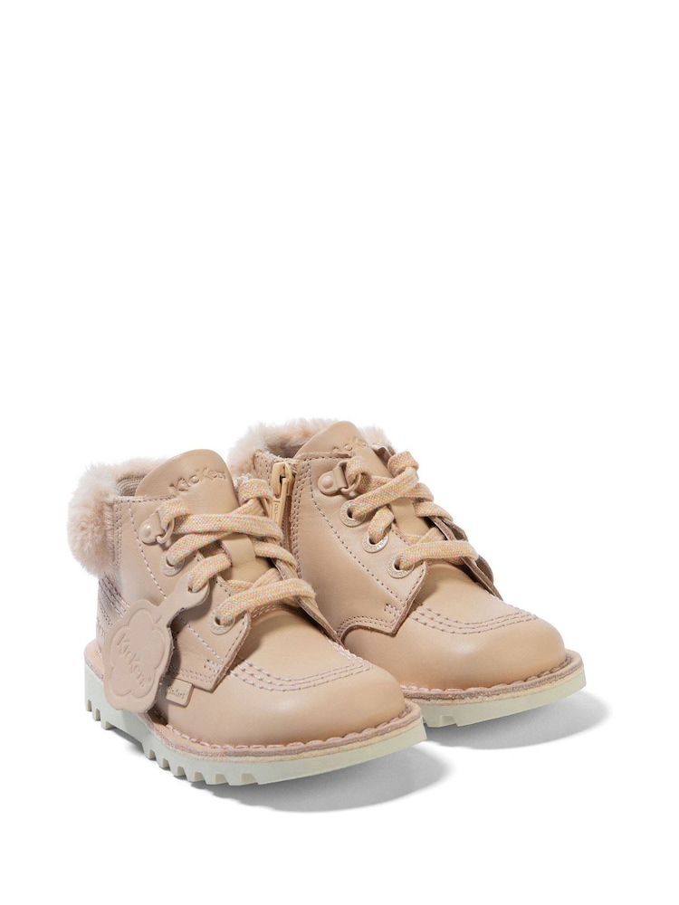 Kickers Female Infant Nude Kick Hi Winter Boots - Image 1 of 6 Kickers Female Infant Nude Kick Hi Winter Boots - Image 1 of 6