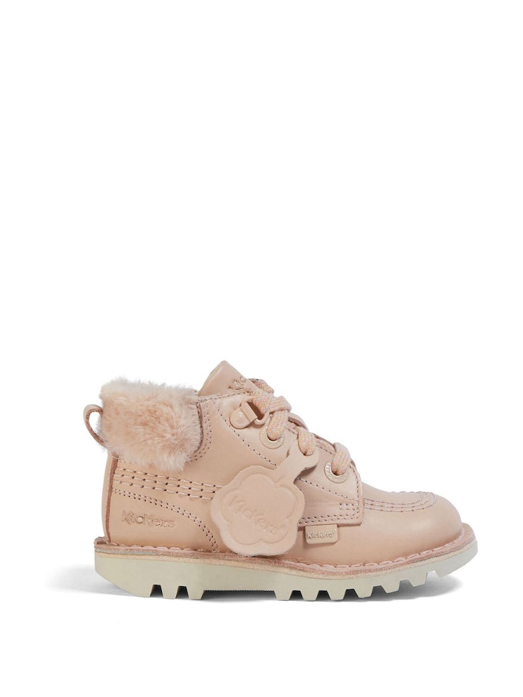 Kickers Female Infant Nude Kick Hi Winter Boots - Image 2 of 6 Kickers Female Infant Nude Kick Hi Winter Boots - Image 2 of 6