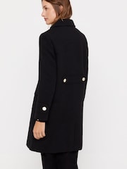 Cortefiel Military Buttons Black Coat - Image 3 of 4