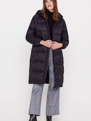 Cortefiel Blue Long Padded Coat - Image 1 of 4