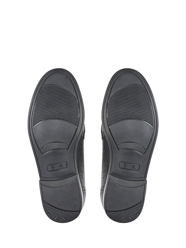 Start Rite Girls Sketch Slip On Black Leather School Shoes - F Fit - Image 5 of 5