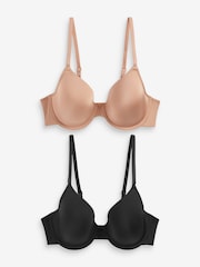 črna/Praline kožna barva - A-E Smoothing Ultimate Comfort T-Shirt Bra 2 Pack - Slika 7 iz 8
