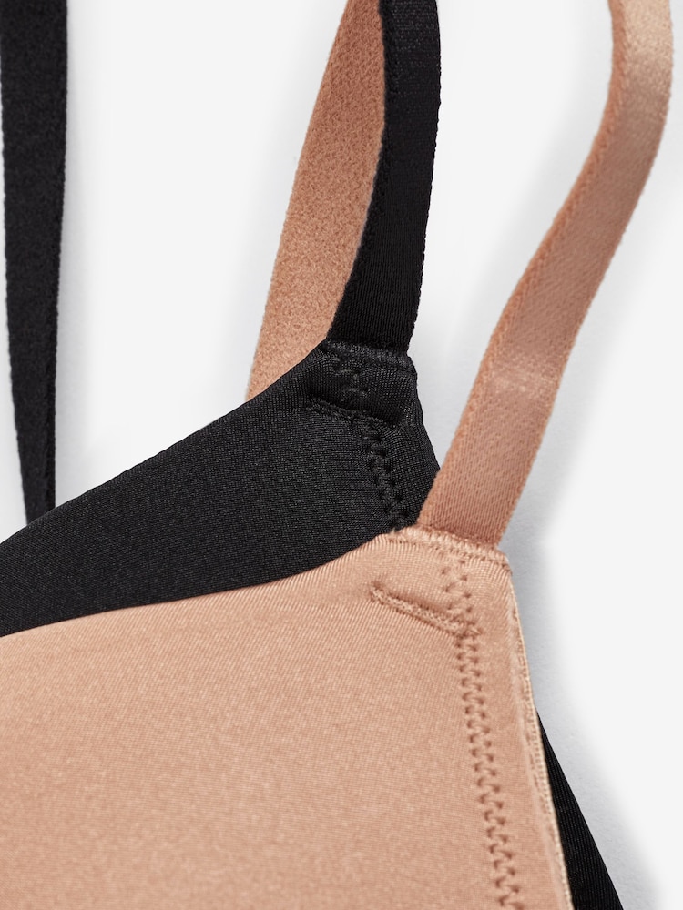črna/Praline kožna barva - A-E Smoothing Ultimate Comfort T-Shirt Bra 2 Pack - Slika 8 iz 8