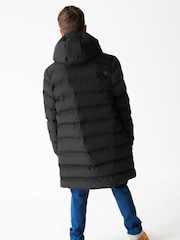 Black Fleece Lined Longline Puffer Coat (3-17yrs) - Image 2 of 6