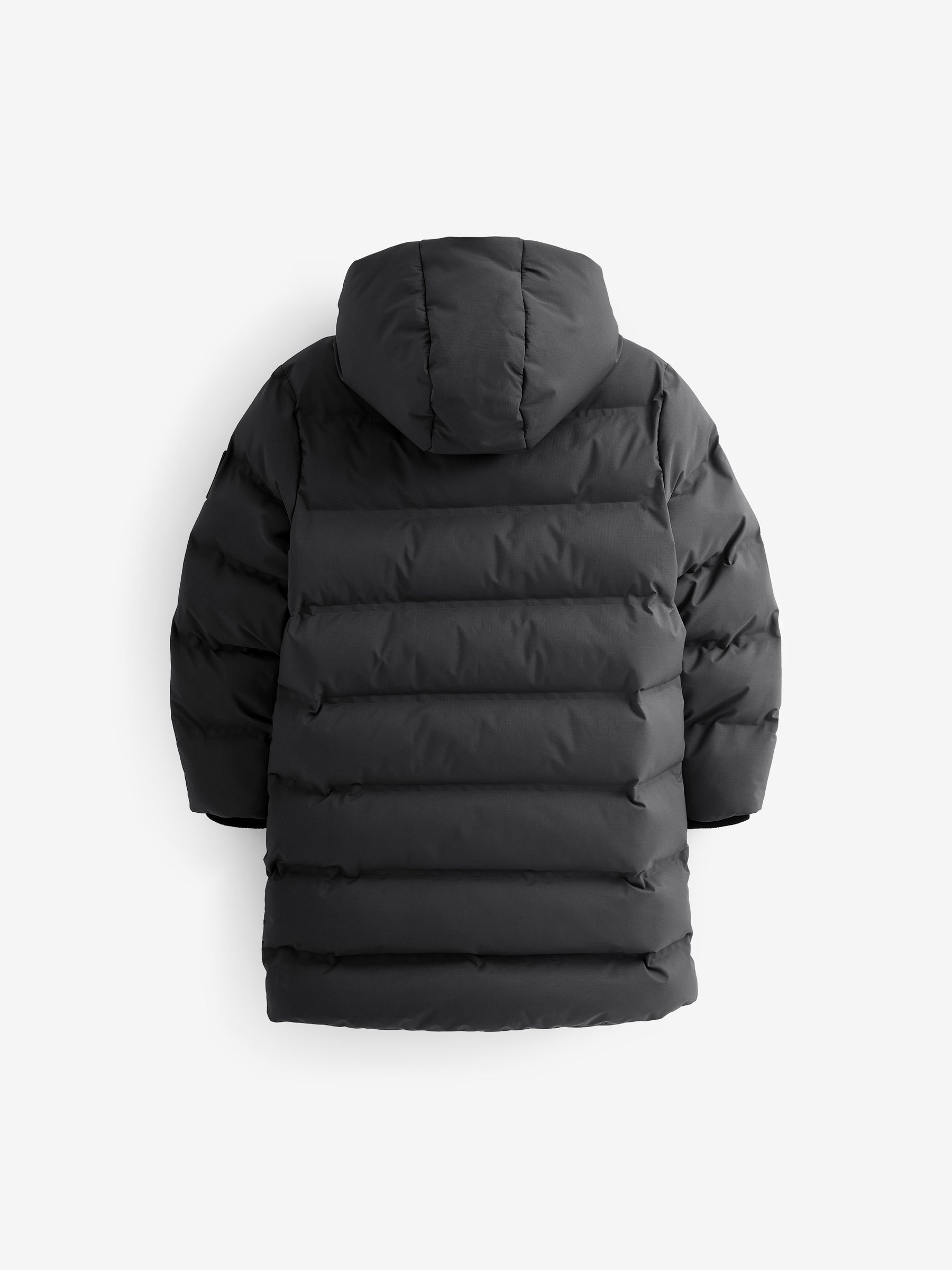 Buy Black Fleece Lined Longline Puffer Coat 3 17yrs from Next Germany