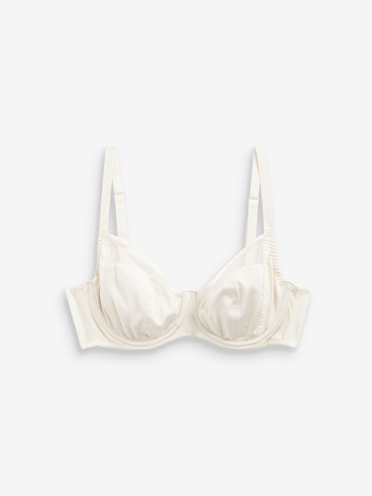 Sage Green/Pink/Cream DD+ Non Pad Full Cup Bras 3 Packs - Image 6 of 9