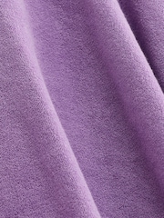 Lilac Purple Oversized Hooded Towelling Cover-Up - Image 7 of 7