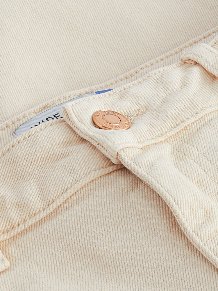 Pfirsich, pink - Kurz geschnittene Jeans mit weitem Bein - Bild 7 von 7 Pfirsich, pink - Kurz geschnittene Jeans mit weitem Bein - Bild 7 von 7