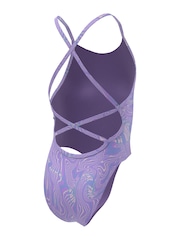 Lilac Purple Nike Hydrastrong Multi Print Lace Back Swimsuit - Image 2 of 3