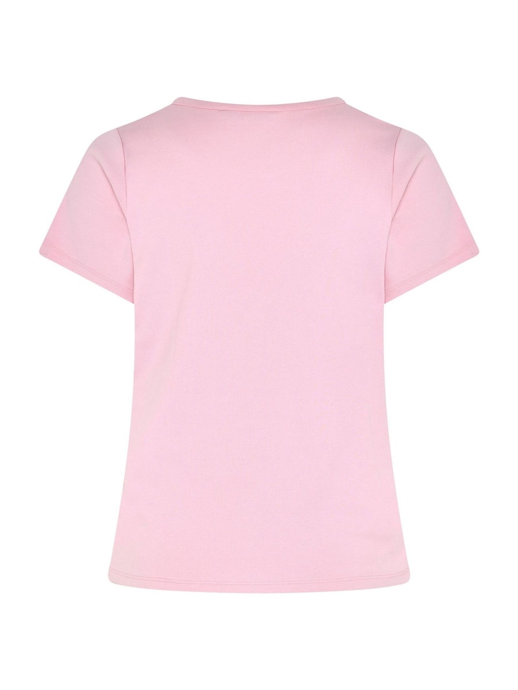 Yours Curve Pink Premium Interlock T-Shirt - Image 6 of 6 Yours Curve Pink Premium Interlock T-Shirt - Image 6 of 6