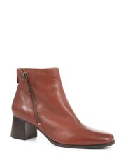 Jones Bootmaker Brown Sylvana Block Heel Ankle Boots - Image 2 of 5