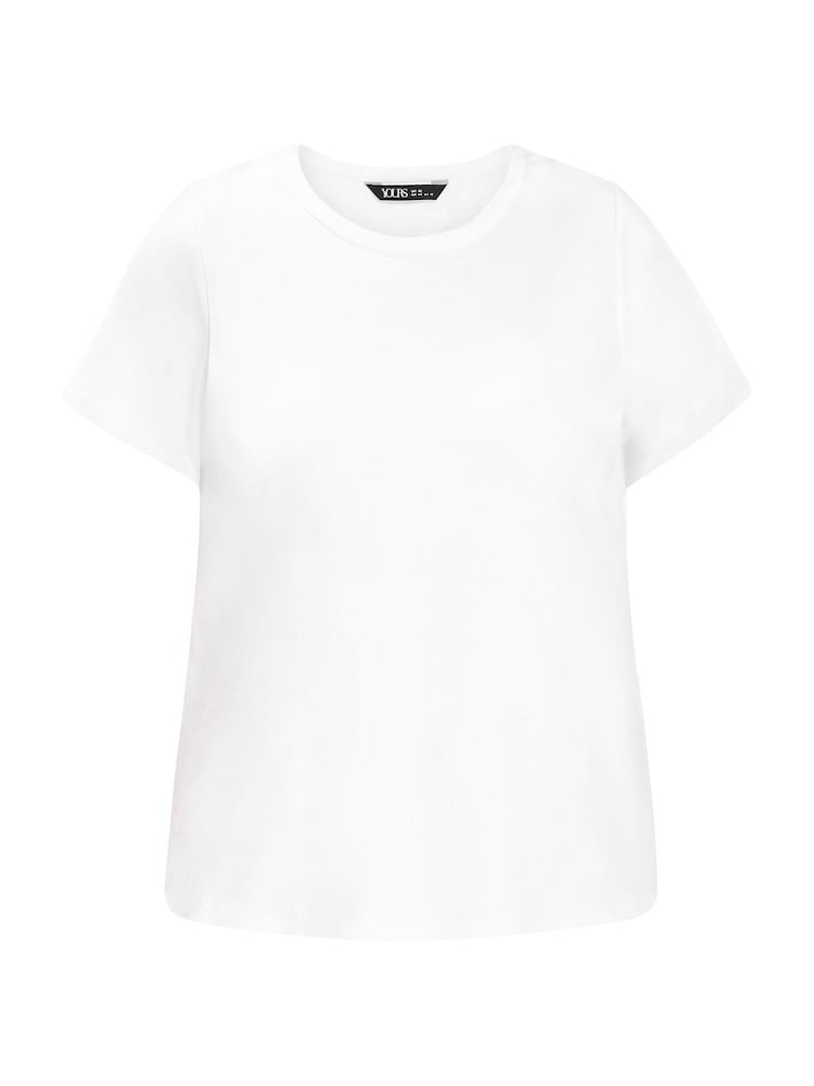Yours Curve White Premium Interlock T-Shirt - Image 5 of 5 Yours Curve White Premium Interlock T-Shirt - Image 5 of 5