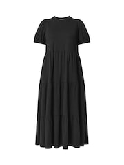 Yours Curve Black Puff Sleeve Dress - Image 5 of 5