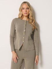 Long Tall Sally Grey Button Through Cardigan - Image 1 of 5