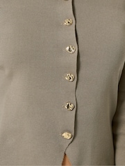 Long Tall Sally Grey Button Through Cardigan - Image 4 of 5