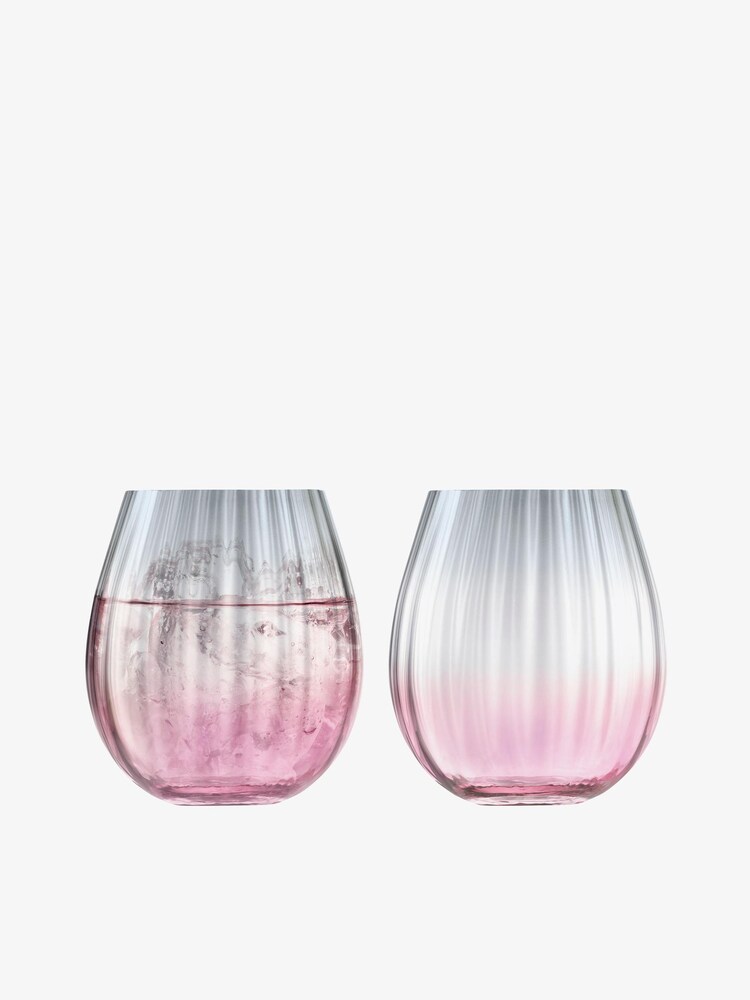 LSA International Set of 2 Pink Dusk Tumbler 425ml - Image 2 of 4
