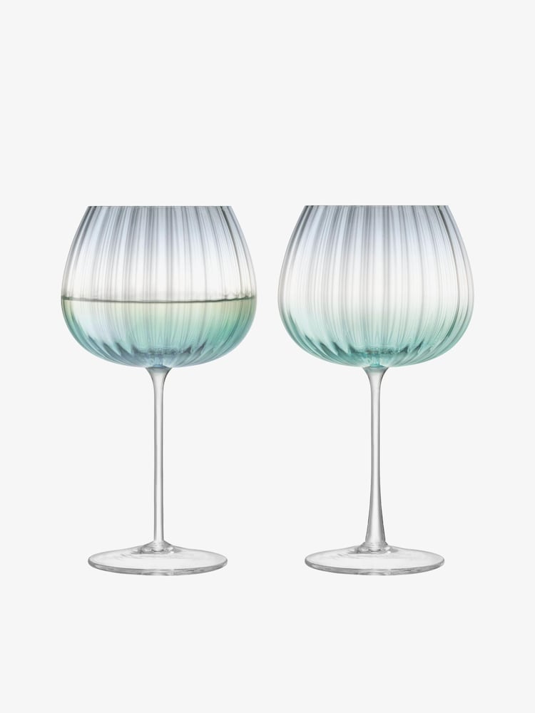 LSA International Set of 2 Green Dusk Balloon Goblet 650ml - Image 1 of 3