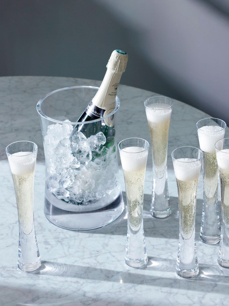 LSA International 7 Piece Clear Moya Champagne Serving Set - Image 1 of 4