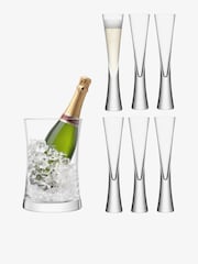 LSA International 7 Piece Clear Moya Champagne Serving Set - Image 4 of 4