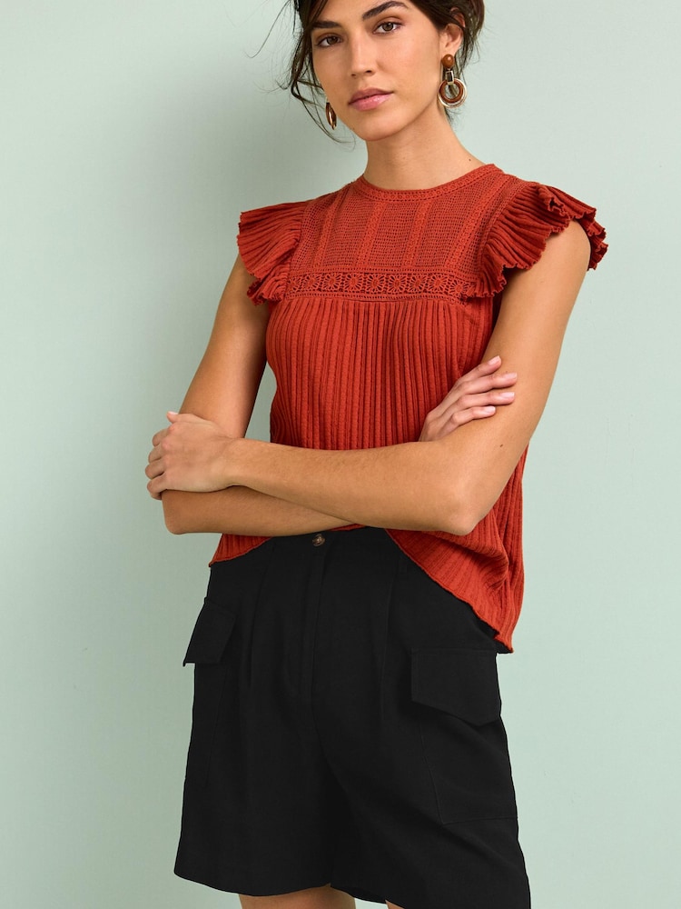 Black Tailored Utility Detail Shorts - Image 1 of 9 Black Tailored Utility Detail Shorts - Image 1 of 9