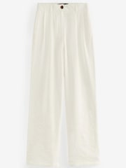 White Tailored Elastic Back Wide Leg Trousers - Image 5 of 5