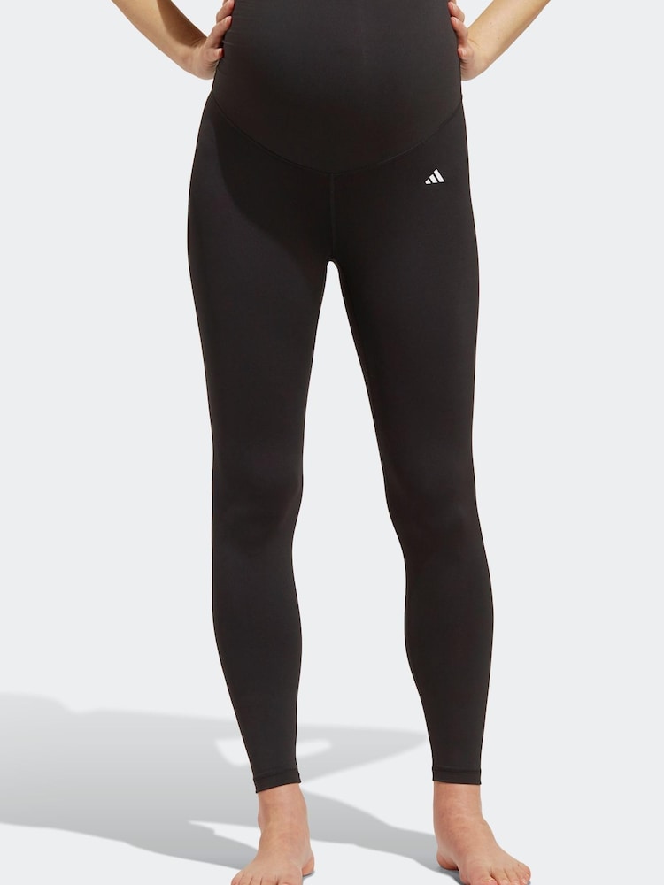 adidas Black Performance Training Maternity Yoga 7/8 Leggings - Image 1 of 7