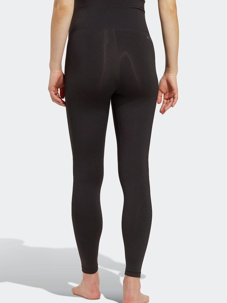adidas Black Performance Training Maternity Yoga 7/8 Leggings - Image 2 of 7 adidas Black Performance Training Maternity Yoga 7/8 Leggings - Image 2 of 7