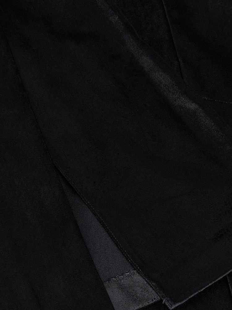 Ted Baker Demyat Black Stretch Velvet Kick Flare Trousers - Image 5 of 5
