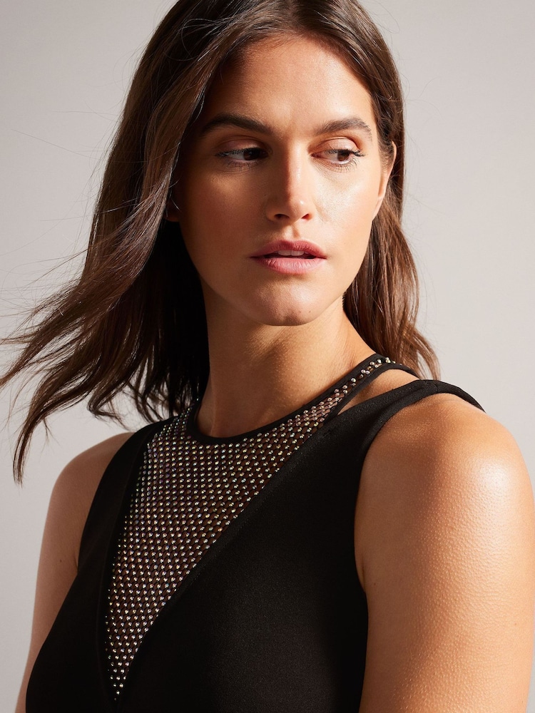 Ted Baker Hollei Black Embellished Neckline Cami - Image 2 of 5