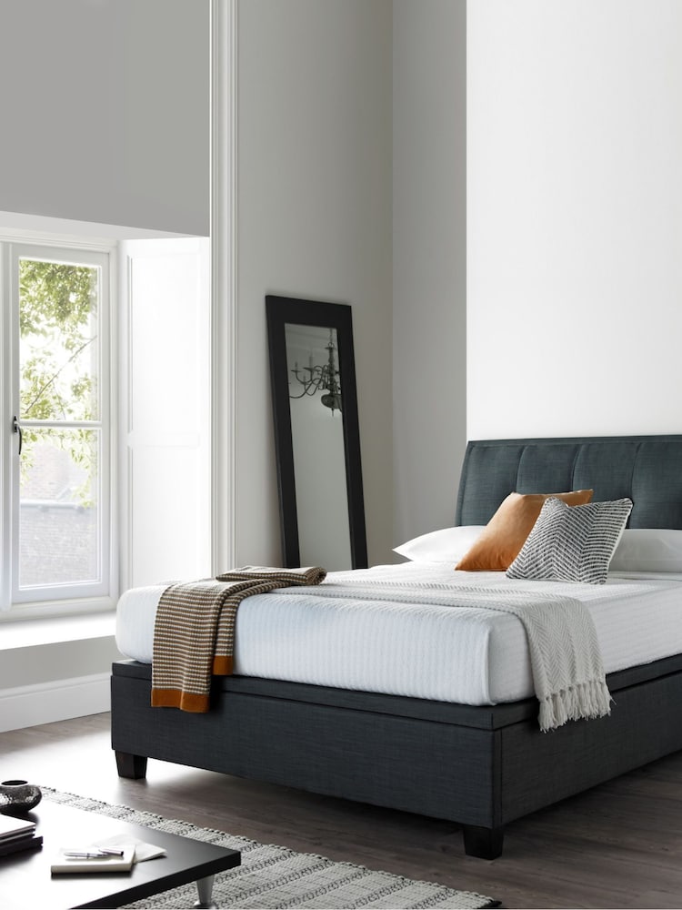 Kaydian Grey Accent End Lift Ottoman Storage Bed - Image 1 of 5