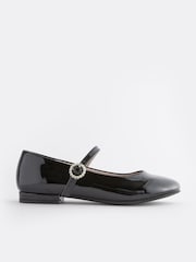 Black Patent Mary Jane Jewel Buckle Occasion Shoes - Image 2 of 5